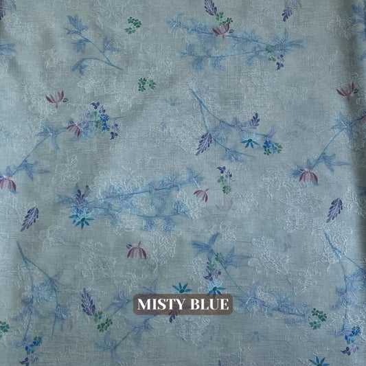 SET KEBAYA KURUNG AQUARELLE MISTY BLUE